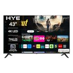 HYE TV - Smart TV, 43" Screen Size, 4K Resolution, LED Technology, Apple AirPlay, Samsung Tizen OS & Gaming Hub, Versatile Connectivity, Black, Perfect For Streaming, Gaming & Entertainment