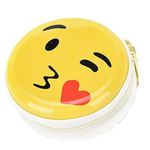 Stealodeal Round Aluminium Zipper Headphone Case London LC-06 (Multicolor) (All Earphones)
