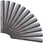 8 Packs Fine Cutting Comb Carbon Hairdressing Comb Heat Resistant Barber Comb for Most Hair Types 8 Packs