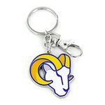 aminco NFL Los Angeles Rams Logo Heavyweight Keychain, Team Color, Standard, One Size