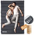 Double Sleeping Pad, Hikenture Camping Mattress for 2 Person,Inflatable & Ultralight Backpacking Sleep Mat (Grey, 200x140cm)