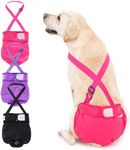 3 Pack Avont Washable Female Dog Diaper with Suspender, Reusable Girl Doggie Diapers for Small Medium Large Doggy in Heat Cycle Period Incontinence -XS