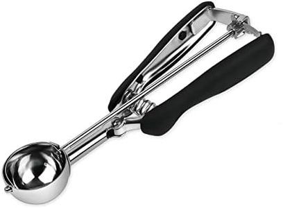 DS. DISTINCTIVE STYLE Mini Cookie Scoop #100-2 Teaspoon Scoop - Mini Ice Cream Scoop, Made of Food Grade 304 Stainless Steel with Comfortable Rubber Grip Handles