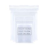 Small Plastic Bags for Jewelry 3 Assorted Sizes 300pcs Clear Zipper Baggies Small Resealable Zip Poly Bags 2 Mil for Beads Board Games Candy Seeds Pills Craft 2.4 x 3.5/3.5 x 5/4 x 6 Inch