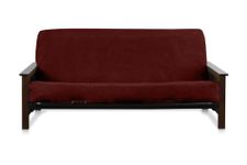 OctoRose Full Size Zipper Quality Bonded Micro Suede Futon Mattress Cover,NO Mattress (Burgundy)