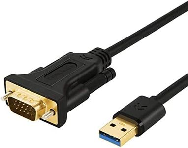 USB 3.0 to VGA Cable 6FT, CableCreation USB to VGA Adapter Cord 1080P @ 60Hz, External Video Card, Only Support Windows 10/8.1/8 / 7 (NO XP/Vista/Mac OS X), Black
