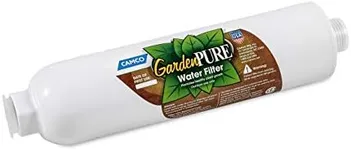 Camco GardenPURE Carbon Water Hose Filter | Filters Water from Your Garden Hose to Improve Plants Health and Provide Fresh Water for Pets and Animals | Great for Gardening and Farming (40691)