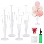 BEHOSE Table Balloon Stand Kit, Balloon Stick (4Table Balloon Holder,1Balloon Pump,1Balloon Knotter), Balloon Stand Decoration For Party, Wedding, Birthday, Graduation, Christmas, Anniversary