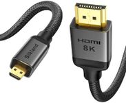 Silkland 8K 4K Micro HDMI to HDMI Cable 6.6ft, Micro HDMI 2.1 Adapter [8K@60Hz, 4K@120Hz] 6K, 5K, 48Gbps, HDR, Compatible for Samsung G8,G9, Camera, Raspberry Pi 5 4, GoPro Hero, Cam Link, Yoga