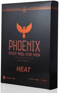 (Pack of 2) Phoenix Foot Peel for Men - Extra Large - Extra Strength - Cinnamon - Exfoliating Dry Feet Treatment - Callus Remover - Paraben and Fragrance Free -