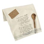 Mud Pie Thanksgiving Sides Recipe Towel and Wooden Spoon Set, Sweet Potatoes, 26" x 16.5"