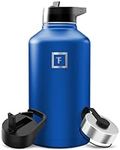 IRON °FLASK Sports Water Bottle - 64oz, 3 Lids (Straw Lid), Leak Proof - Stainless Steel Gym & Sport Bottles for Men, Women & Kids - Double Walled, Insulated Thermos, Metal Canteen
