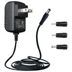 6V 1A Power Supply Adapter with 3 Tips, AC Adapter for Omron Arm Blood Pressure Monitor 5/7/10 Series, Power Supply Charge Cord Replacement for Hem-ADPTW5 and More 6V Devices (UL Listed, 6ft)