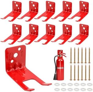 YEUIKERR 12 Pack Fire Extinguisher Bracket Universal Fire Extinguisher Wall Mounts Fire Extinguisher Wall Hook Holder Hanger for 5lb-13lb,with Screws