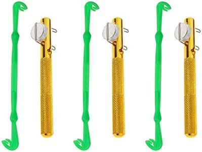 SING F LTD 6pcs Fishing Green Hook Knot Golden Hook Tying Device Plastic Quick Tie Set Tying Tool Fishing Hook Line Tier for Fisherman Angles