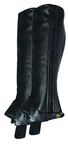 Rhinegold Leather 1/2 Chaps, Large, Black