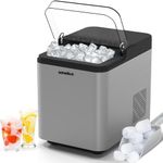 Senelux Ice Maker Machine Countertop Ice Machine, Self-Cleaning Ice Maker, 9 Cubes Ready in 6 Mins, 26lbs in 24Hrs Portable Ice Cube Maker Machine, 1.3L Water Tank for Home, Kitchen, Office, Bar