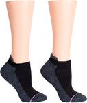 Dr. Motion womens 2pk Compression Low Cut Socks, Black, One Size