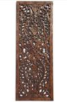 Modern Art & Craft's® Wooden Wall Panel Wall Decoration Panel, Wooden Wall Hanging Plaque, Wood Carving Wall Decoration Panel for Living Room (12"X36") Inch, Large (Brown/Dark)