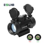 ESSLNB Red Dot Sight Red & Green 5 Brightness Settings with 20mm Weaver/Picatinny Rail Mount and Protector Covers Rifle Scope for Hunting