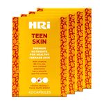 HRI Teen Skin Kids Vitamins - Multivitamin for Kids 12-18 Years - to Aid Health, Wellbeing, Immune System, Skin Care for Teenage Girls and Boys, 4-Pack - 168 Vegan Capsules