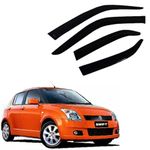 YUVA AUTO Premium Unbreakable Car Window Door Visor/Rain Guard/Wind Deflector Compatible with (Swift Old (2005-2010))