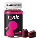 Tonic Health Immune Support for Adults - 7 in 1, Elderberry Gummies, Vitamins C, D and Zinc, Raspberry Flavour, Month Supply (60 Count) No Added Sugar, No Sweeteners, No Sugar Alcohols