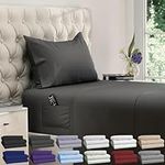 DREAMCARE Twin Sheets - 3 PCS Twin Sheets Set - Deep Pocket Twin Sheets up to 15 inches - Extra Soft Twin Bed Sheets - Hotel Luxury Sheets & Pillowcases Set - Wrinkle and Fade Resistant (Twin, Grey)