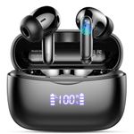 Wireless Earbuds - Bluetooth 5.3 Headphones Hi-Fi Sound - Ear Buds with ENC Cancelling Mics - IP7 Waterproof in Ear Earbuds, LED Display Earphones - 50H Playtime for Laptop, Android, iOS Phones & Pad