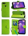 Wallet Phone Case Compatible with HTC Desire 650 PU Leather Cover with Card Holder Slots [Kickstand Stand Case] [Magnetic Closure] Compatible with HTC Desire 650 [Green]