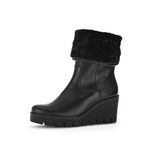 Gabor Women Ankle Boots, Ladies Wedge Ankle Boots,Removable Insole,Winter,Boot,Low Boots,Half Boots,Lined,Black (Schwarz) / 27,39 EU / 6 UK