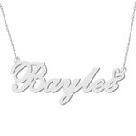 Custom Name Necklace Personalized Silver Name Jewelry Christmas for Baylee