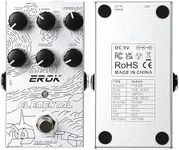 EROK Elemental Digital Delay Effect Pedal 9 Effects Support TAP and HOLD Mode Electric Guitar Pedal Parts