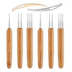 AUGSUN 8 Pcs Dreadlock Crochet Hook Tool, Braid Hair Dreadlocks Needle Weaving Crochet