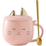 Yuwu Cute Cat Mug Kids Pink Coffee 