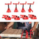 4 Piece Woodworking Clamp, Pipe Clamps Screw Clamp Set Quick Release Pipe Clamp Metal Clamp Set, Screw Clamp Bar Clamp DIY Hand Tool Kit, for Wood Processing