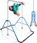 SereneLifeHome Kids Gymnastics Bar Adjustable Height Foldable Expandable Horizontal Gymnastic Training Equipment for Home, Indoor Toddlers Gym Set Monkey Bar Fun