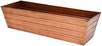 Achla Designs C-21C Plated Flower Box, Window Flowerbox Planter, Large, Copper