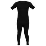Britwear Kids Thermal Winter Warm Underwear Set Long John Bottom and Short Sleeve Top Size:Age 3-5 Years (Unisex Boy Girl Children) Colour:Black