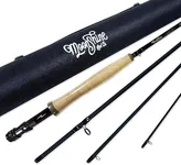 Moonshine Rod Company Fly Fishing Rod with Carrying Case and Extra Rod Tip Section, Slow-Medium-Fast Action, The Phantom, 6wt 9'0"