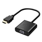 Chenduomi 1080P HDMI Male to vga Female converter cable video Adapter for Computer PC HDTV Desktop Laptop Monitor Project Chromebook Raspberry Pi Roku Xbox and More(Black) (HDMI to VGA)