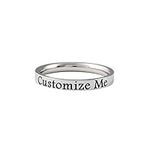 Name Ring - Custom Text Stainless S