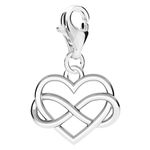 925 Sterling Silver Infinite Love Heart Lobster Clasp Clip-On Charm | Gift Boxed | Handmade In UK