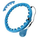 OurStarry 29 Knots Weighted Hula Exercise Hoop Extra Large, Infinity Fitness Hoop Plus Size, Smart Giant Hula Hoop for Adults Weight Loss (29 Knots Blue)