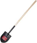 Bully Tools 52515 14-Gauge Steel Round Point Shovel with Long Hardwood Handle