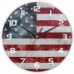 American Flag Wall Clock Memorial D