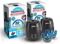 Thermacell Patio Shield E55 Mosquito Repellent E-Series Rechargeable Repeller; 20' Mosquito Protection Zone; Includes 12-Hour Repellent Refill; No Spray, Flame or Scent; Bug Spray Alternative
