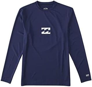 Billabong Men's Standard Classic Long Sleeve Loose Fit Rashguard, Navy Wave, Large