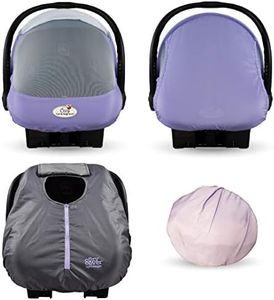 CozyBaby Combo Pack with Mesh Sun and Bug Cover and Lightweight Spring or Summer Cozy Cover with Elasticized Edge, Rhapsody Purple