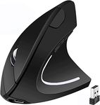 Ergonomic Vertical Mice USB Wireless Ergonomic Mouse,2.4G Rechargeable Optical Vertical Mouse High Precision Optical Mouse Adjustable800/1200/1600 DPI,5 Buttons for PC/Laptop/Mac